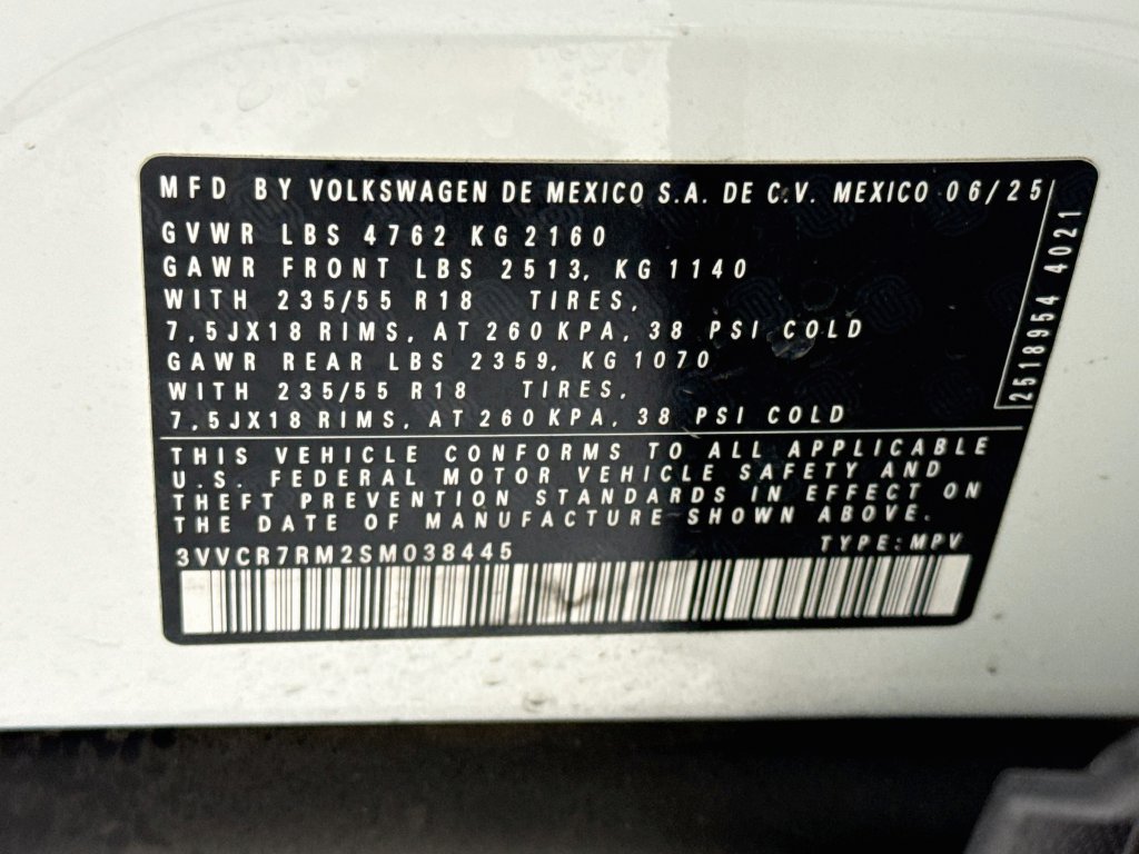 Used 2025 Volkswagen Tiguan S w/ 18" Wheel Package FWD image 33