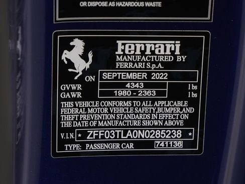 Certified 2022 Ferrari 812 Competizione image 30