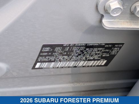 Certified 2026 Subaru Forester Premium AWD/4WD image 38