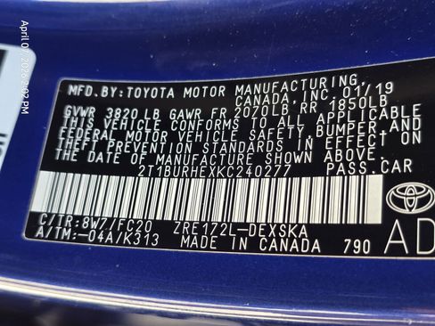 Used 2019 Toyota Corolla SE w/ Carpet Mat Package (TMS) image 31