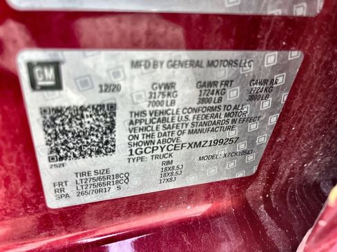 Certified 2021 Chevrolet Silverado 1500 Custom Trail Boss AWD/4WD image 31