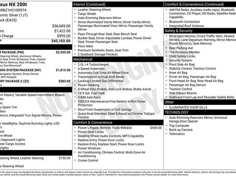 Used 2017 Lexus NX 200t AWD w/ Premium Package image 7