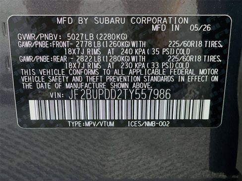 New 2026 Subaru Outback Limited AWD/4WD image 26