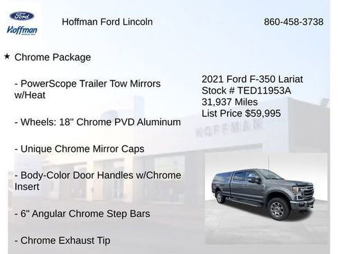 Certified 2021 Ford F350 Lariat w/ Chrome Package image 6