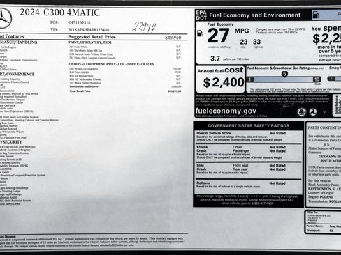 Used 2024 Mercedes-Benz C 300 4MATIC Sedan image 2