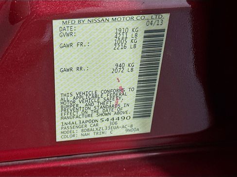 Used 2013 Nissan Altima 2.5 SL w/ 2.5 Moonroof Pkg FWD image 12