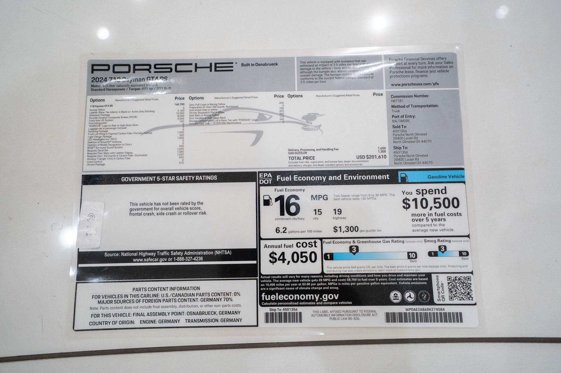 Used 2024 Porsche 718 Cayman GT4 RS RWD image 54