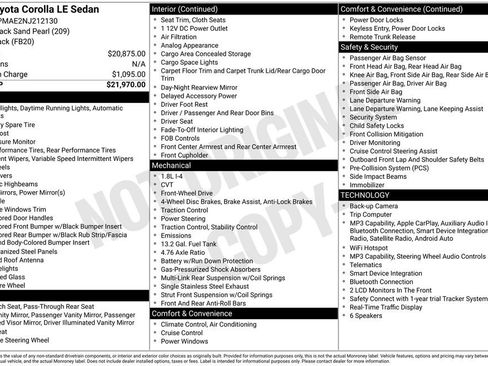 Used 2022 Toyota Corolla LE image 2