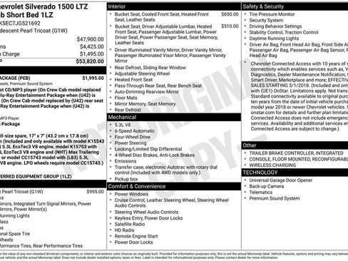 Used 2018 Chevrolet Silverado 1500 LTZ w/ Sport Package image 36