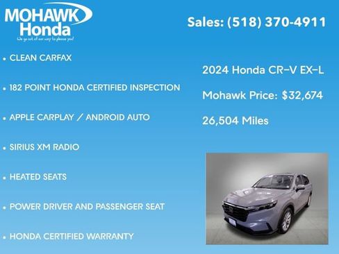 Certified 2024 Honda CR-V EX-L image 14