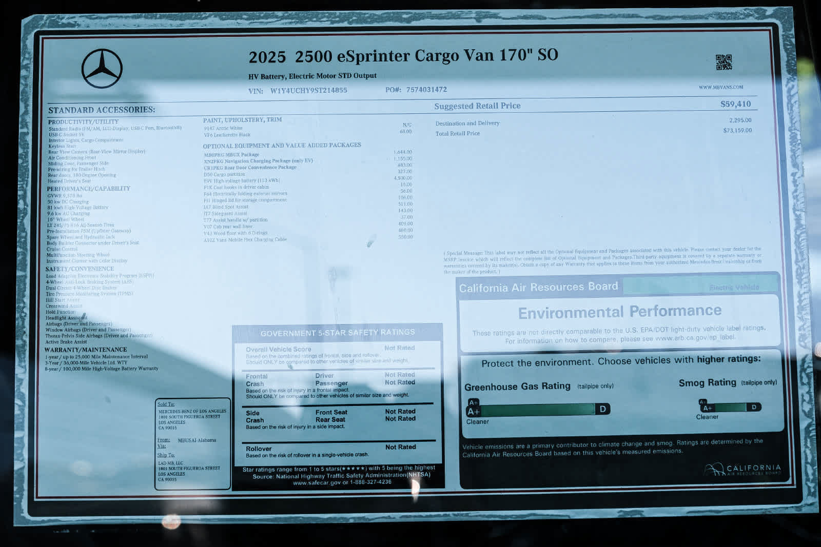 New 2025 Mercedes-Benz eSprinter 170 Cargo image 29