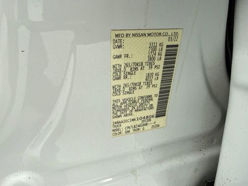 Used 2022 Nissan Titan SV AWD/4WD image 52