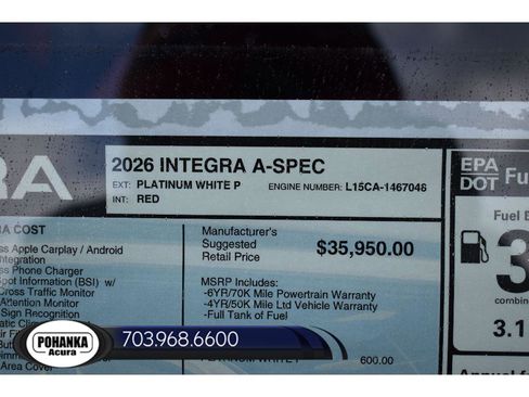 New 2026 Acura Integra A-Spec image 33