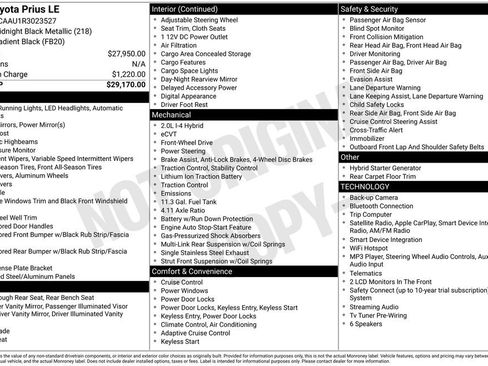 Used 2024 Toyota Prius LE FWD image 2