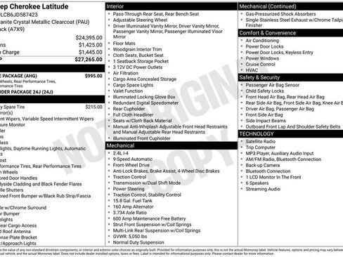 Used 2018 Jeep Cherokee Latitude w/ Altitude Package FWD image 11