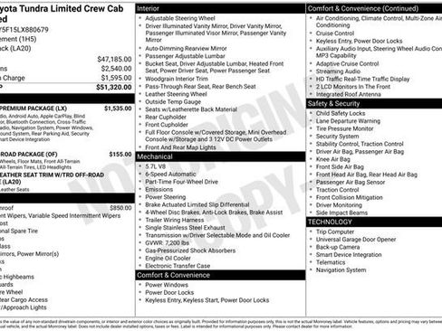 Used 2020 Toyota Tundra Limited w/ Limited Premium Package AWD/4WD image 5