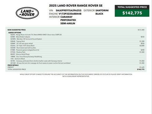 Used 2025 Land Rover Range Rover SE AWD/4WD image 80