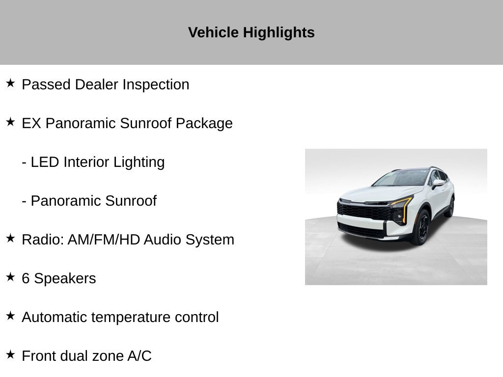 Certified 2026 Kia Sportage EX w/ EX Panoramic Sunroof Package AWD/4WD image 19
