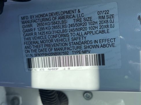 Used 2022 Honda Pilot Sport image 35