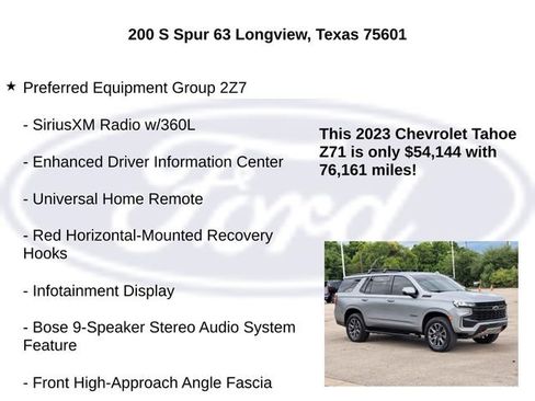 Used 2023 Chevrolet Tahoe Z71 w/ Luxury Package AWD/4WD image 15
