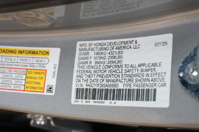 Certified 2025 Honda Accord LX image 27