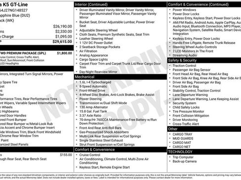 Used 2022 Kia K5 GT-Line w/ GT-Line FWD Premium Package image 15