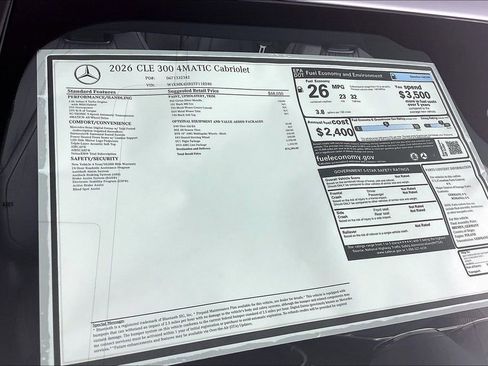 New 2026 Mercedes-Benz CLE 300 4MATIC Cabriolet image 13