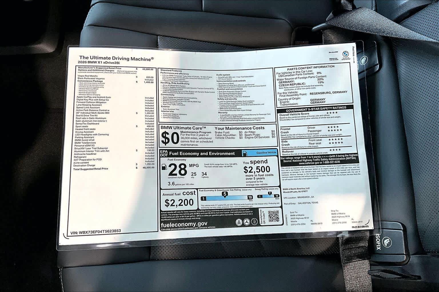 New 2026 BMW X1 xDrive28i w/ Convenience Package AWD/4WD image 20