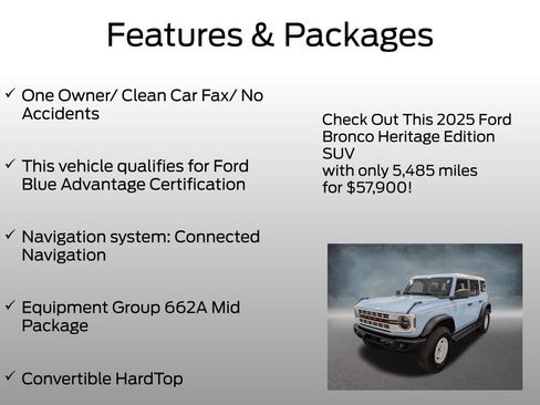 Used 2025 Ford Bronco Heritage Edition AWD/4WD image 4