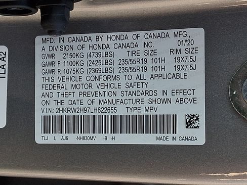 Certified 2020 Honda CR-V Touring image 31