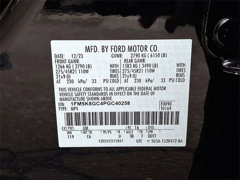 Certified 2023 Ford Explorer ST w/ Equipment Group 401A image 28