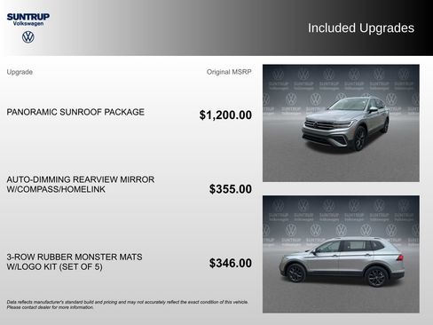 Used 2023 Volkswagen Tiguan SE w/ Panoramic Sunroof Package FWD image 2