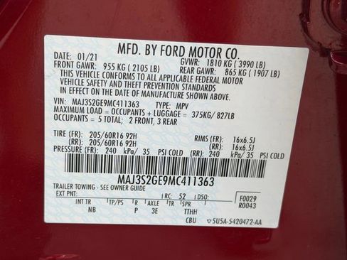 Used 2021 Ford EcoSport SE FWD image 18