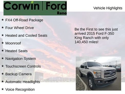 Used 2015 Ford F350 King Ranch w/ King Ranch w/Chrome Package image 4