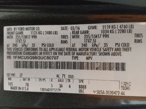 Used 2016 Ford Escape SE w/ Equipment Group 201A image 33