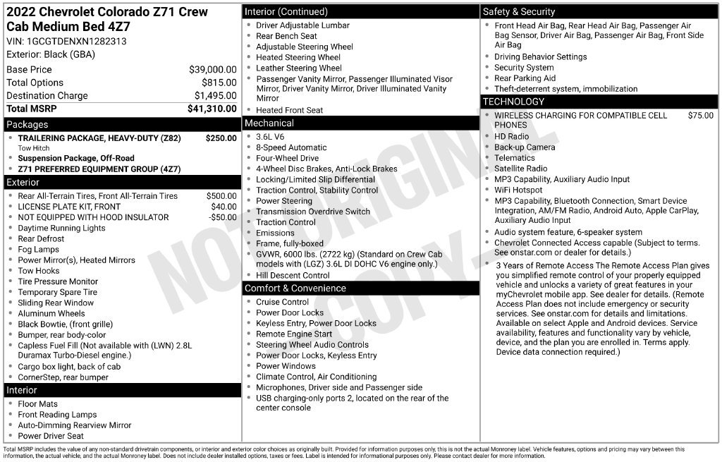 Certified 2022 Chevrolet Colorado Z71 AWD/4WD image 30