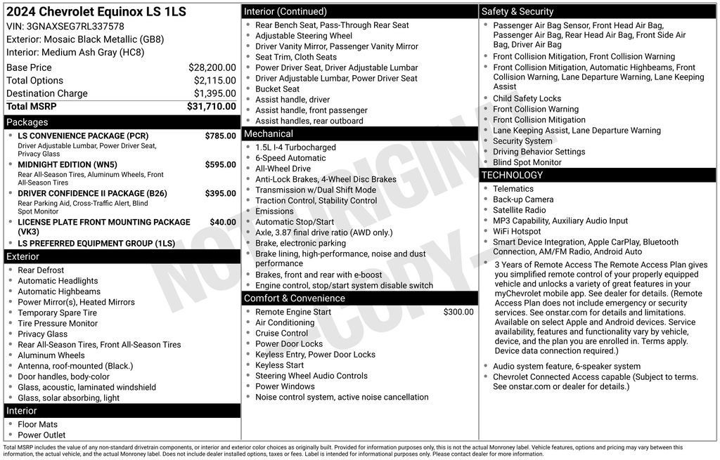 Certified 2024 Chevrolet Equinox LS w/ LS Convenience Package AWD/4WD image 12