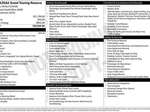 Used 2018 MAZDA MAZDA6 Grand Touring Reserve image 2