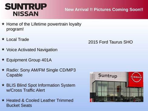 Used 2015 Ford Taurus SHO w/ Equipment Group 401A AWD/4WD image 3