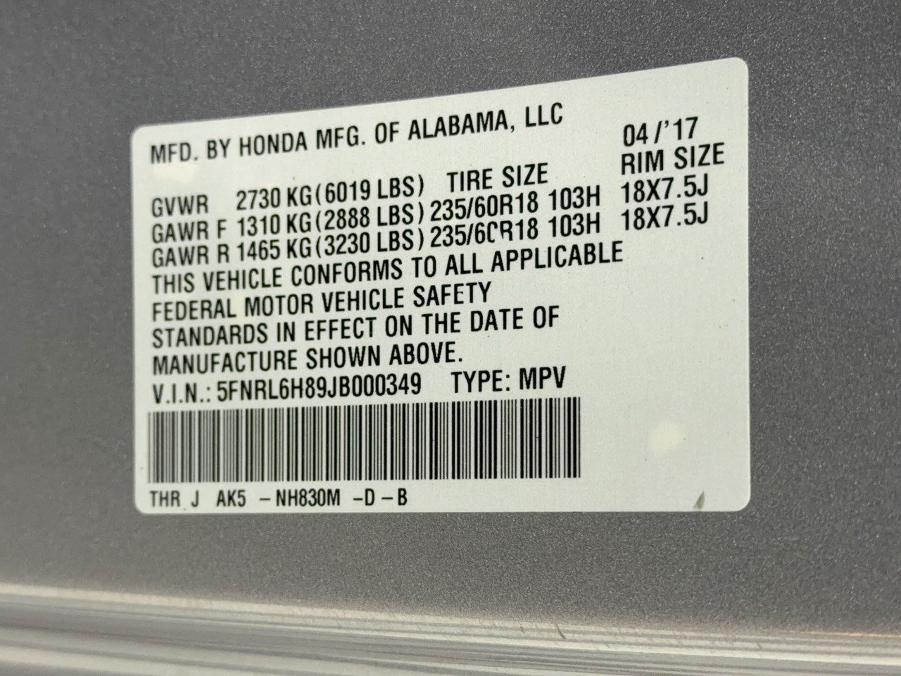 Used 2018 Honda Odyssey Touring image 35