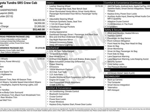 Used 2023 Toyota Tundra SR5 w/ TRD Off-Road Premium Package RWD image 17