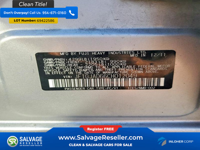 Used 2012 Subaru Impreza 2.0i Premium AWD/4WD image 16
