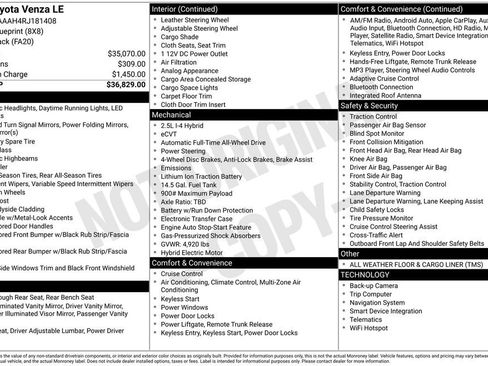 Used 2024 Toyota Venza LE image 16