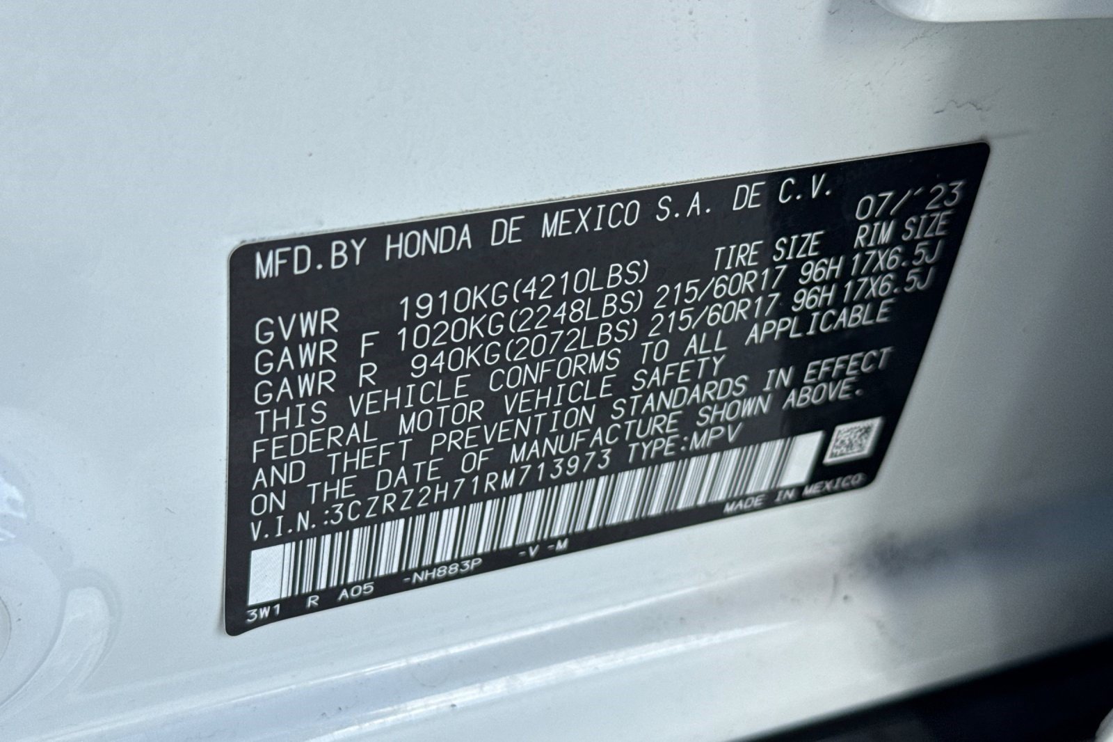 Certified 2024 Honda HR-V EX-L image 27