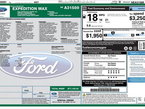 Used 2022 Ford Expedition Max Limited AWD/4WD image 2