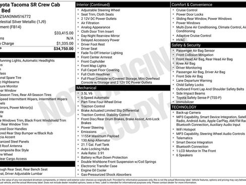 Used 2022 Toyota Tacoma SR AWD/4WD image 51