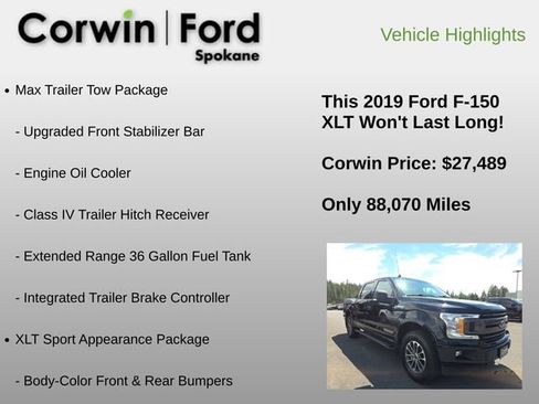 Used 2019 Ford F150 XLT w/ Equipment Group 302A Luxury AWD/4WD image 6