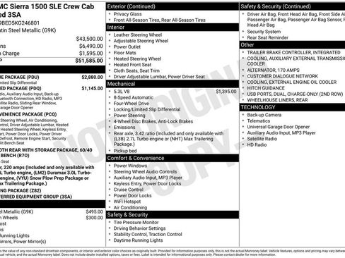 Used 2019 GMC Sierra 1500 SLE w/ SLE Value Package image 7