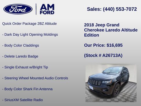 Used 2018 Jeep Grand Cherokee Altitude AWD/4WD image 18
