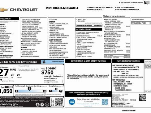 New 2026 Chevrolet TrailBlazer LT w/ Convenience Package image 4